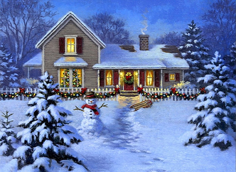 ★Path Toward Home★, pretty, Christmas, holidays, home, bonito, xmas and ...