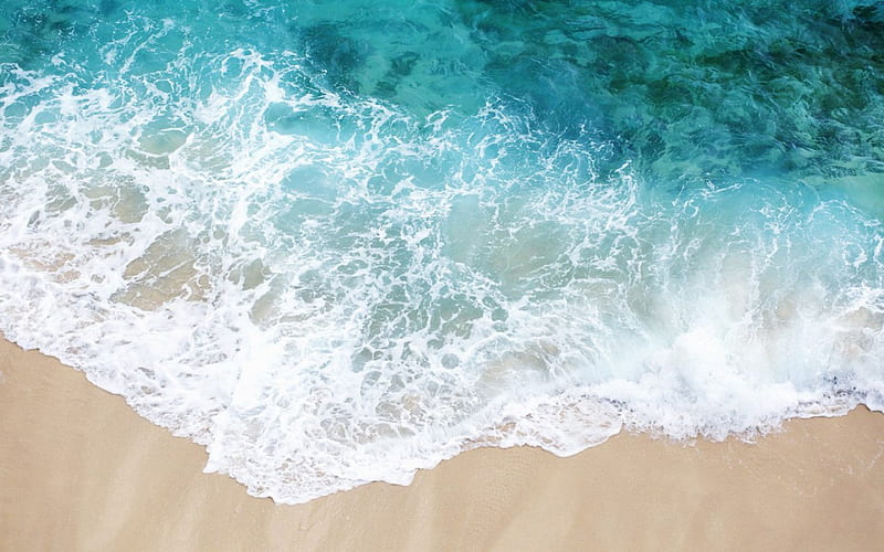 Wave on the beach - Turquoise Sea water in Okinawa, water, japan, beaches, nature, Okinawa, sea, HD wallpaper