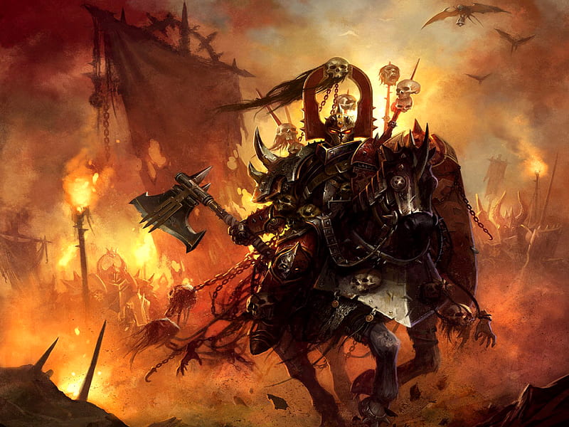 warhammer online, game, hell, warhammer, fire, fantasy, epic, warrior, battle, cgi, weapon, HD wallpaper