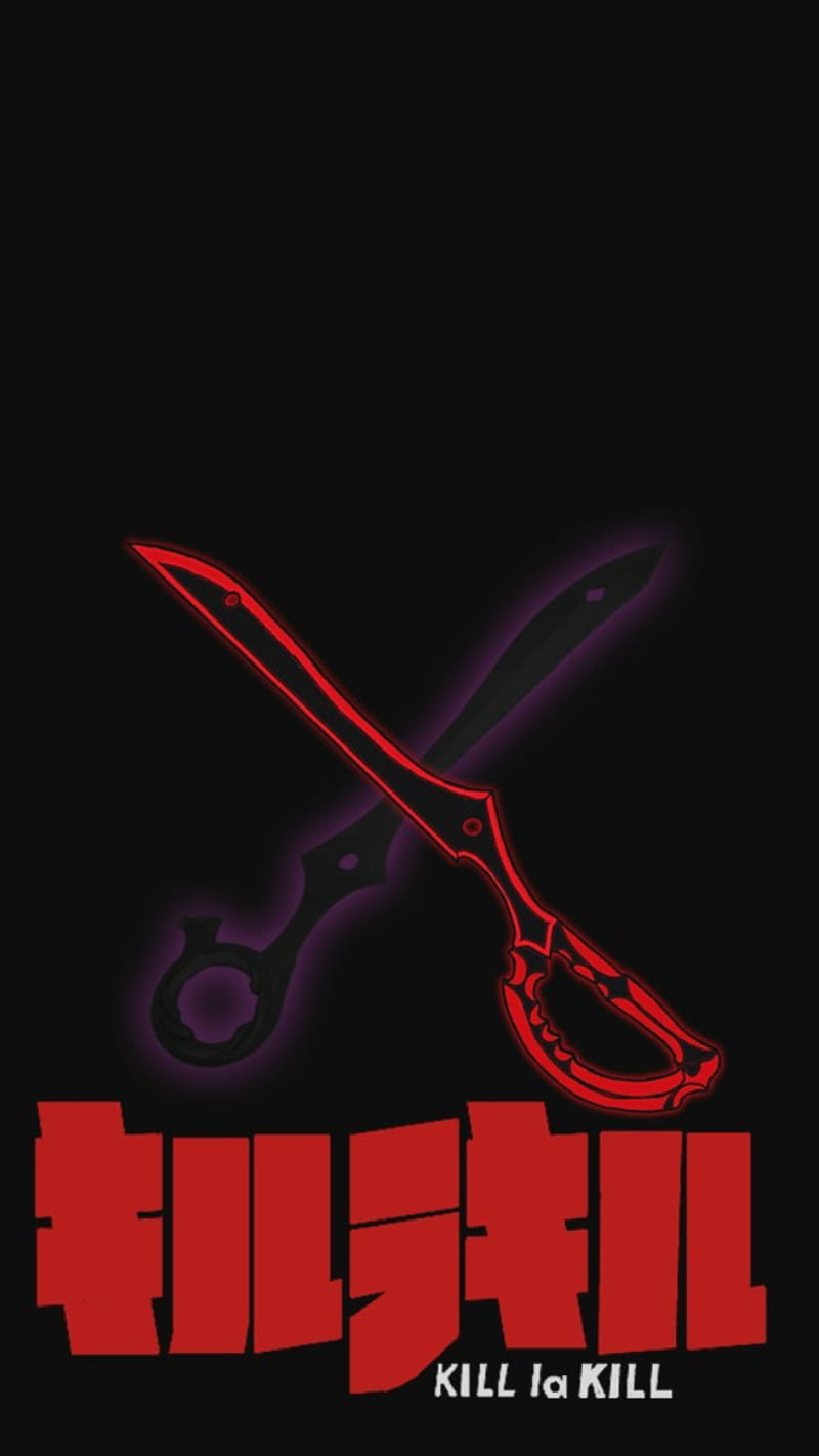 Kill la Kill, anime, red, purple, swords, blades, HD phone wallpaper
