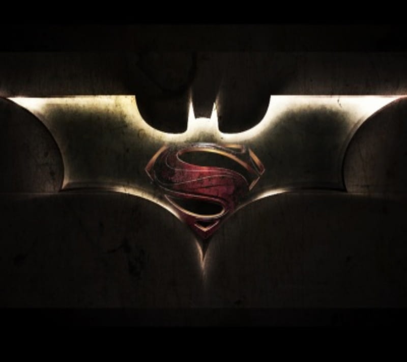 Batman and Superman, batman and superman mix, logo, HD wallpaper