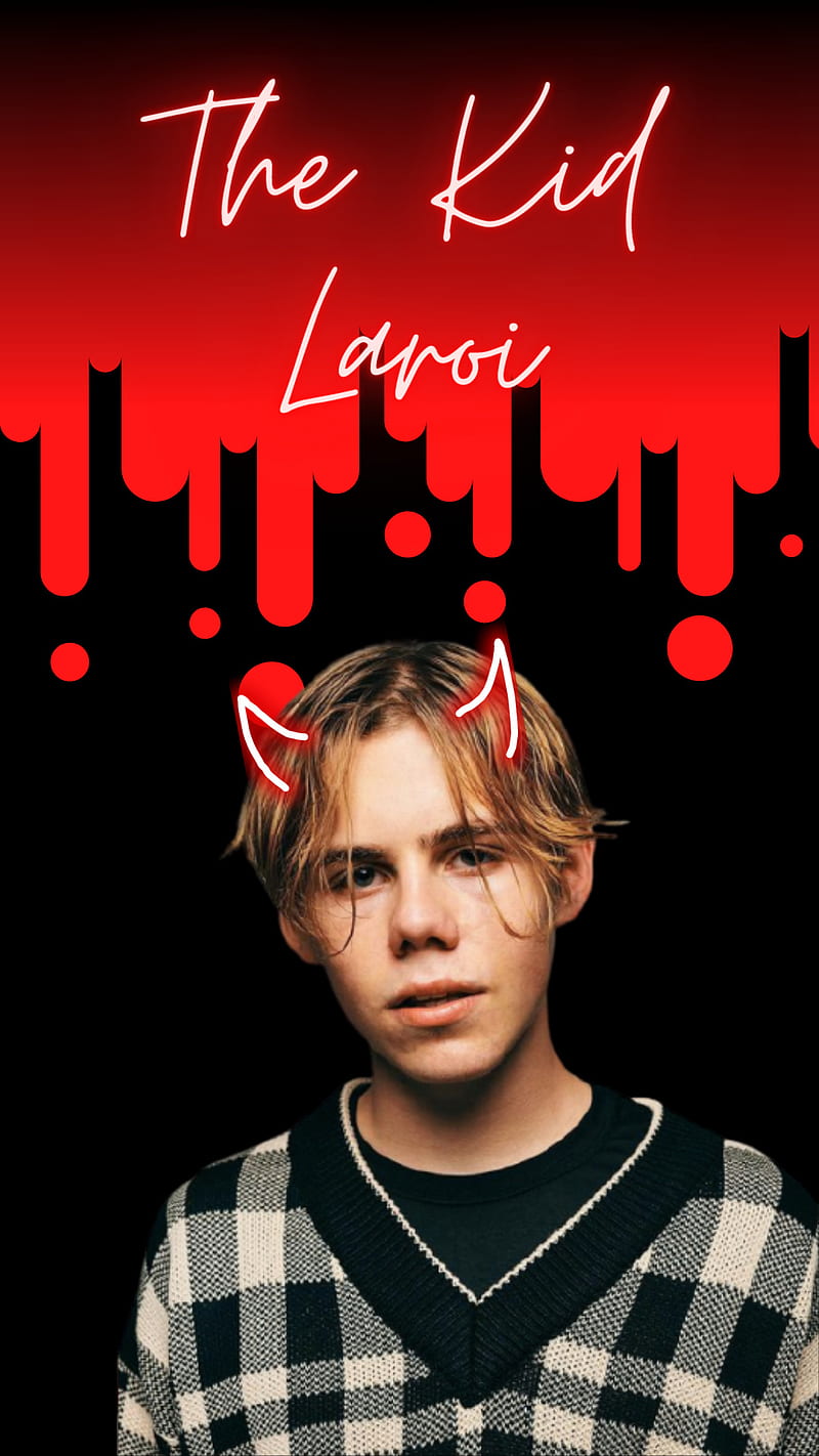The Kid Laroi , background, black, devil, drip iphone, rap, red, the kid laroi, HD phone wallpaper