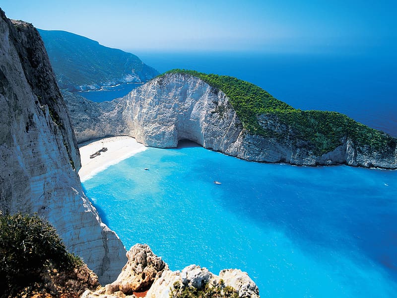 Sea, Beach, , Greece, Mediterranean, Tirquoise, HD wallpaper