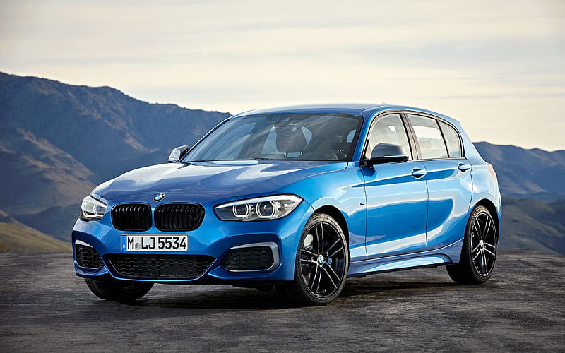 BMW M140i, 2018, German cars, blue m1, hatchback bmw, HD wallpaper