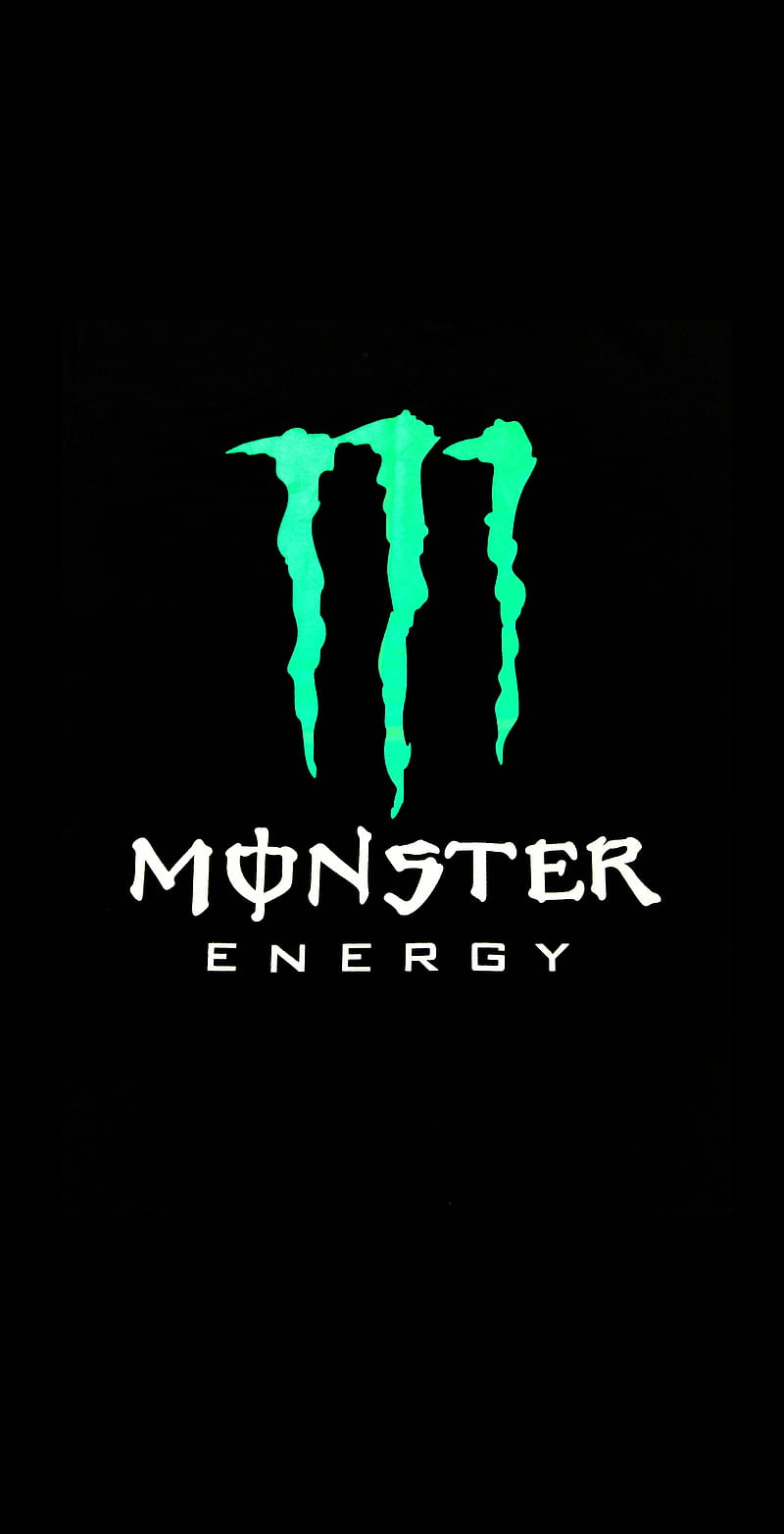 Monster Energy, black, dark, evil, green, scratch, HD phone wallpaper