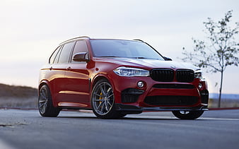 BMW X5M, 2018, red SUV, tuning X5, Predator, RED X5, F85, German cars, BMW, HD wallpaper