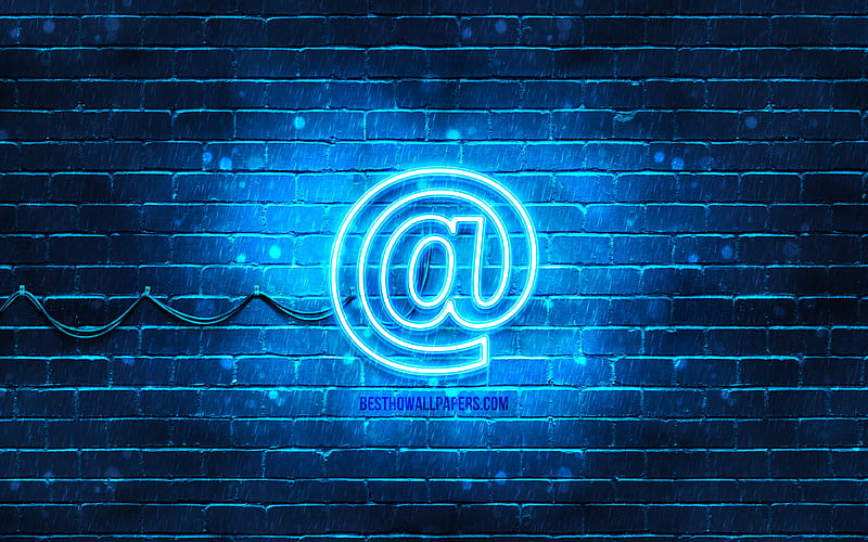 Contacts neon icon blue background, neon symbols, Contacts, neon icons, Contacts sign, computer signs, Contacts icon, computer icons, HD wallpaper