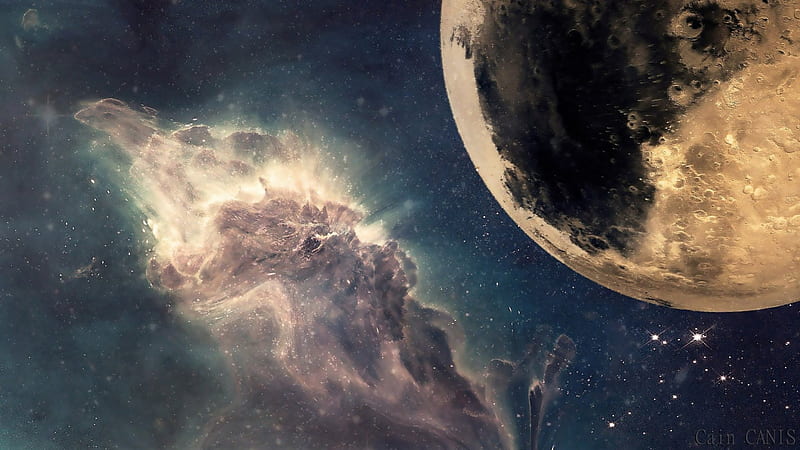 Space - Nebula (1), Nebula, dalearsi, Cain Canis, Space, Planets, da Learsi, Mars, Caincanis, HD wallpaper