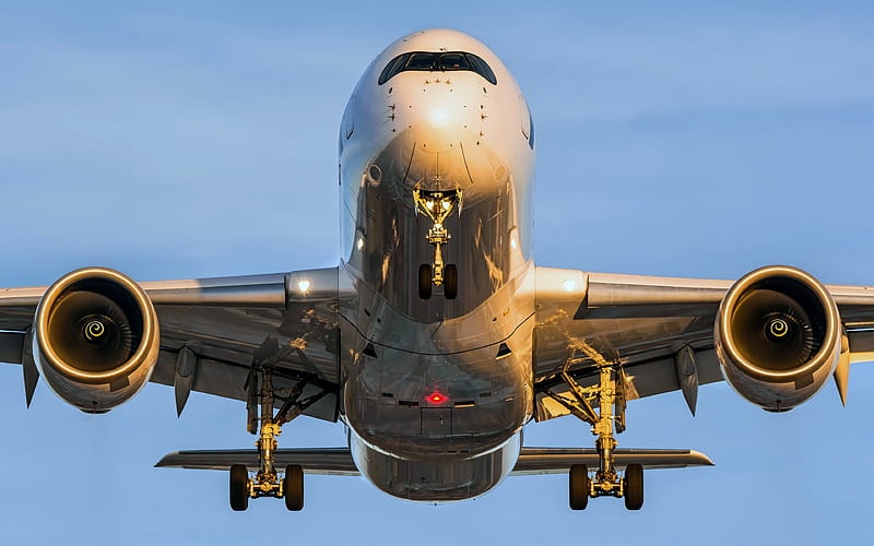 Airbus A350 passenger plane, civil aviation, A350, Airbus, HD wallpaper