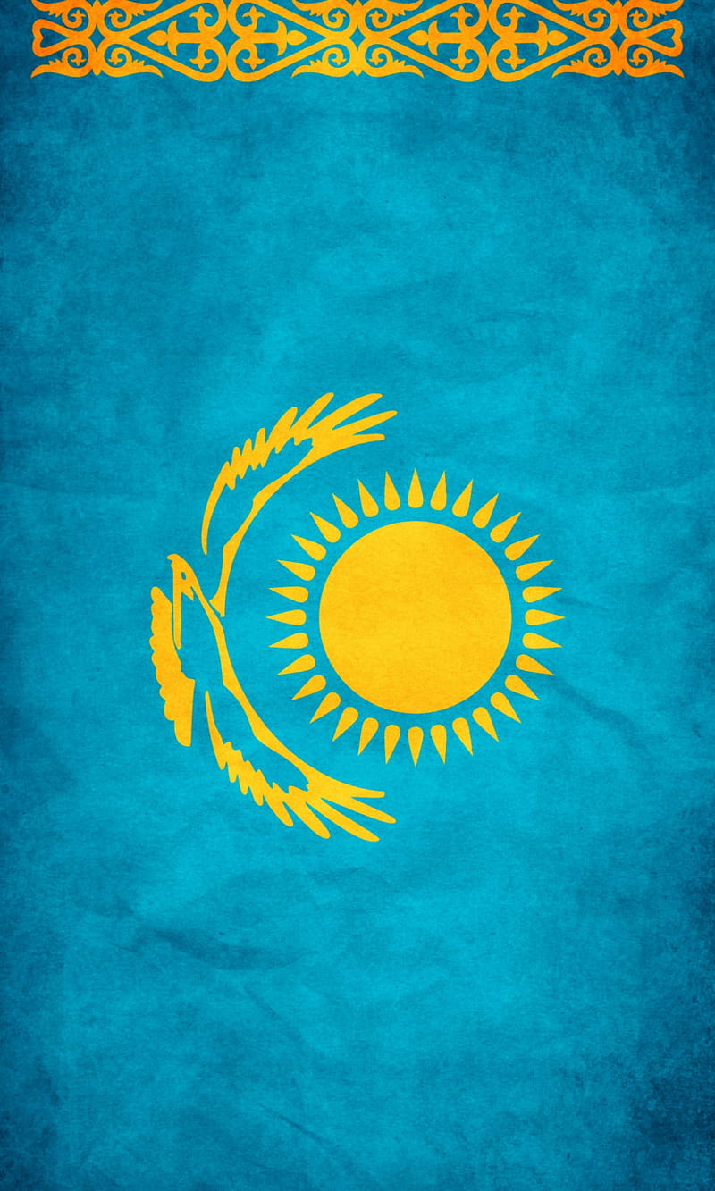 Kazakhstan, flag, HD phone wallpaper