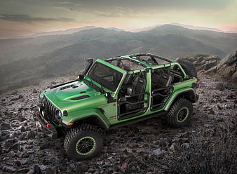 Jeep, Jeep Wrangler, Green Car, HD wallpaper