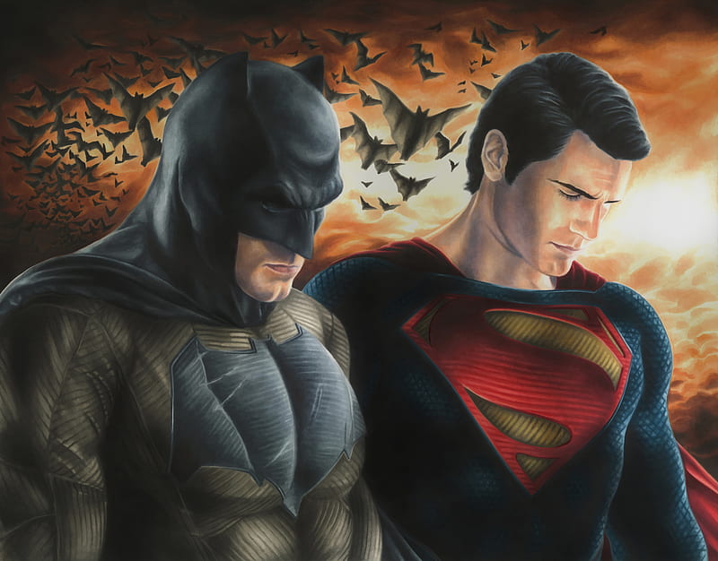 Batman And Superman Fanart, batman, superman, superheroes, artwork, digital-art, artist, artstation, HD wallpaper