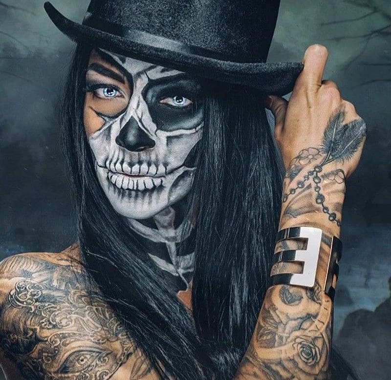 FACE TATTOO CANDY SKULL | Tops Magic