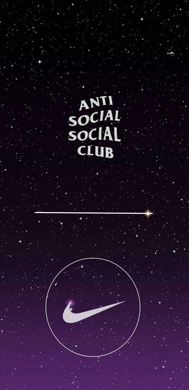 Brands, antisocial social club, logos, nike, space, HD phone wallpaper