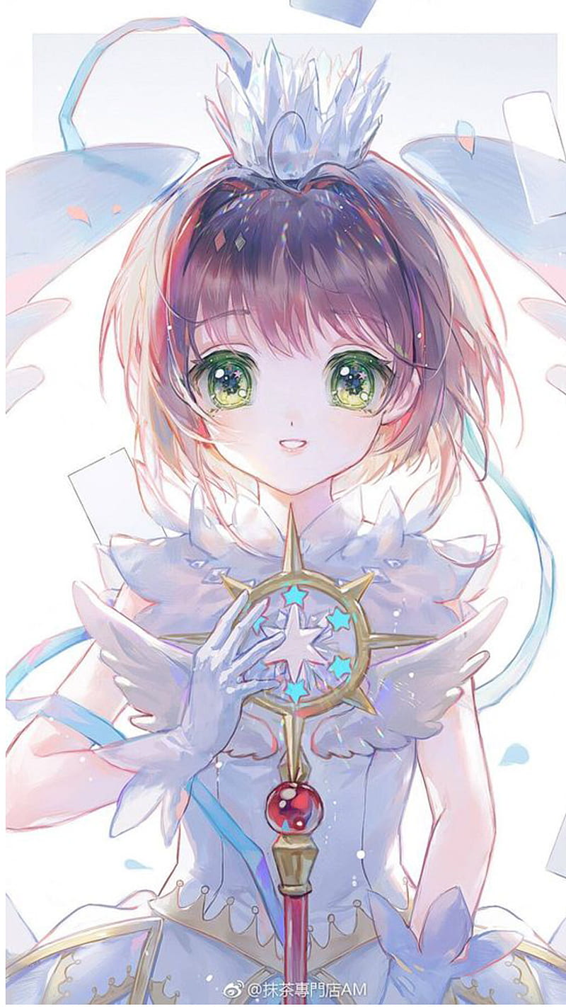 Sakura Dream, anime, card captor, diamonds, girl, kinomoto, magia, magic, spell, HD phone wallpaper