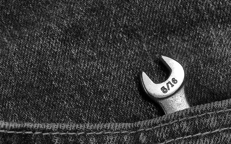 overalls, pocket, jeans, key, HD wallpaper