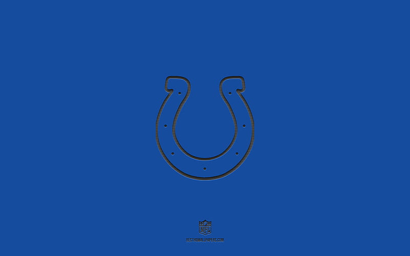 Indianapolis Colts, blue background, American football team, Indianapolis Colts emblem, NFL, USA, American football, Indianapolis Colts logo, HD wallpaper