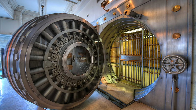 Vintage bank vault r, gate, vault, bank, r, door, HD wallpaper | Peakpx