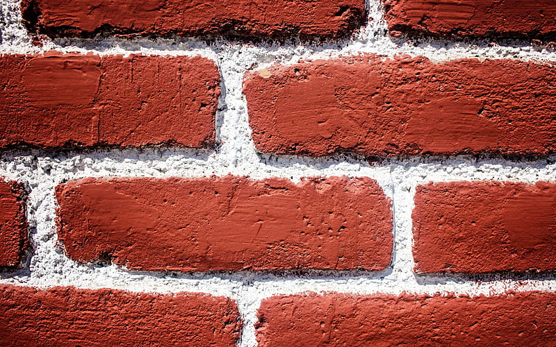 red brickwall, grunge, red bricks, bricks textures, red bricks wall, bricks, wall, red bricks background, red stone background, HD wallpaper