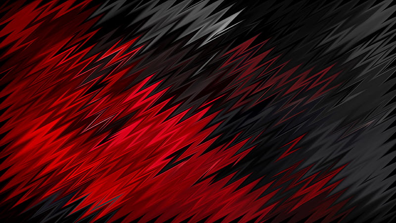 Red Black Sharp Shapes, abstract, artist, artwork, digital-art, red, black, HD wallpaper