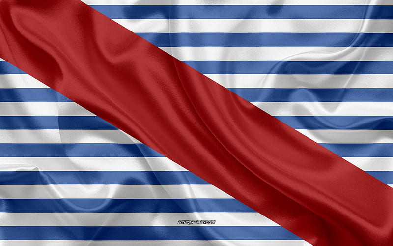 Flag of Canelones Department silk flag, department of Uruguay, silk texture, Canelones flag, Uruguay, Canelones Department, HD wallpaper