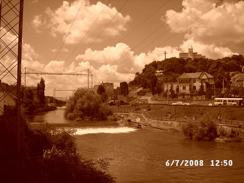 Belvedere, river, graphy, HD wallpaper
