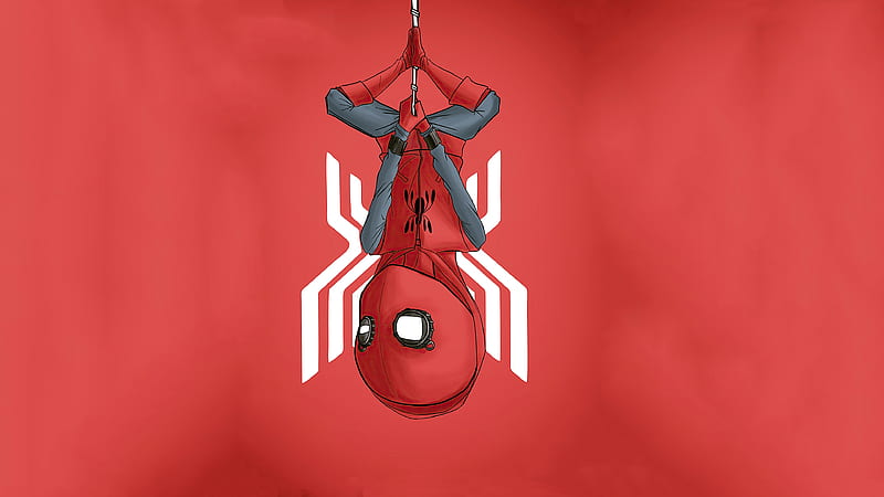 Spiderman Homecoming Homemade Suit Minimal , spiderman-homecoming, spiderman, superheroes, minimalism, minimalist, HD wallpaper