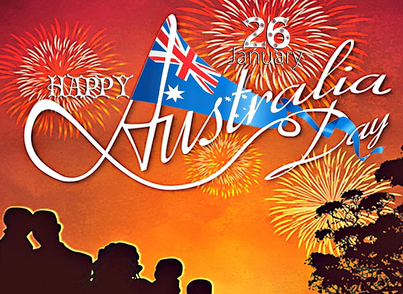 Happy Australia Day, Abstract, Happy, Australia, Firework, People, Day, HD wallpaper