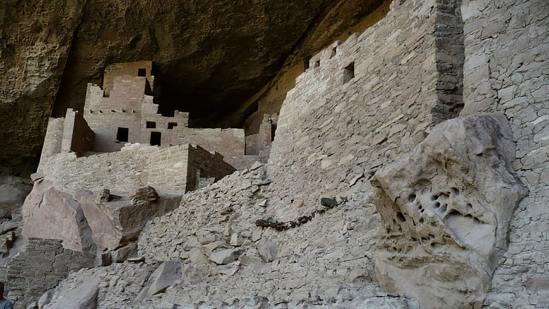 Cliff Palace at Mesa Verde 1, USA, Colorado, graphy, cliff dwelling, wide sceen, Mesa Verde National Park, Native American, HD wallpaper