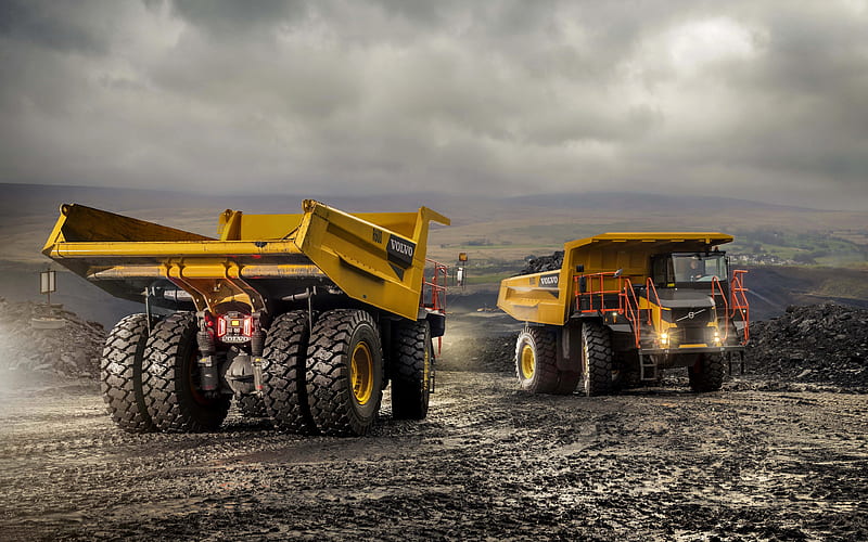 Volvo R60D 2018 trucks, mining dump truck, quarry, mining equipment, tipper, R60D, Volvo, Construction Equipment, HD wallpaper