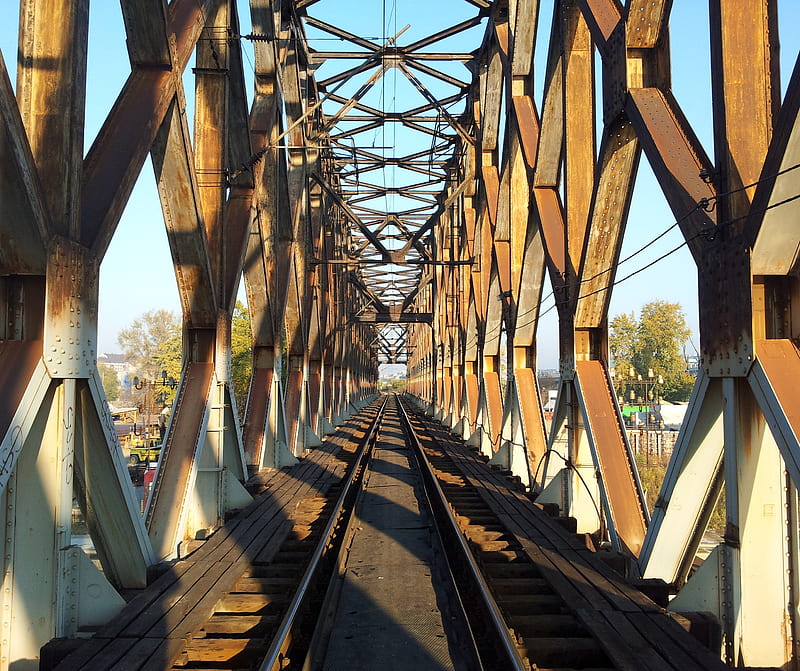 Bridge, belgrade, sava old railway bridge, serbia, srbija, HD wallpaper