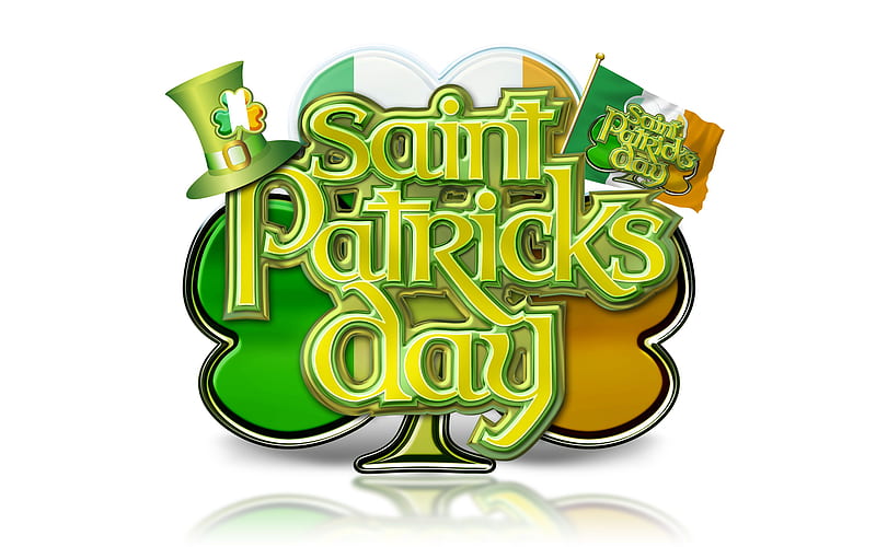 St Patricks Day, gold, green, ireland, leprechaun, orange, saint patricks day, white, HD wallpaper