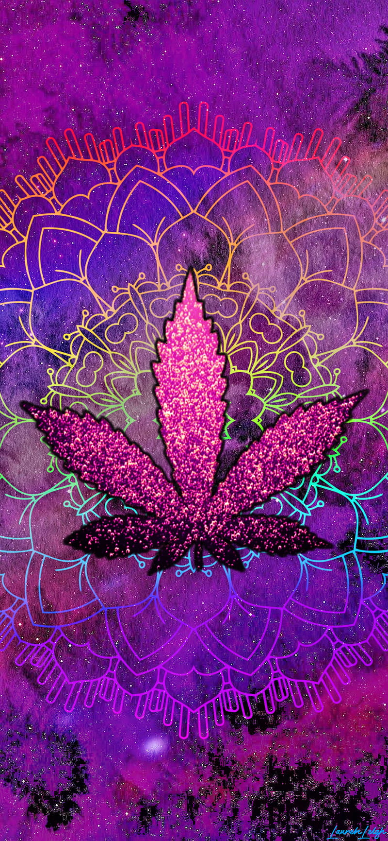Marijuana Pink Fabric Wallpaper and Home Decor  Spoonflower