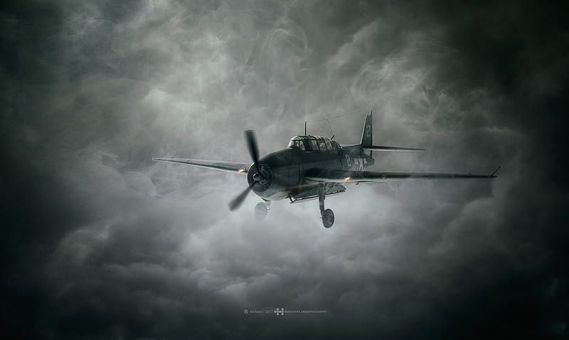 Aircraft Dark Clouds, aircraft, dark, clouds, HD wallpaper