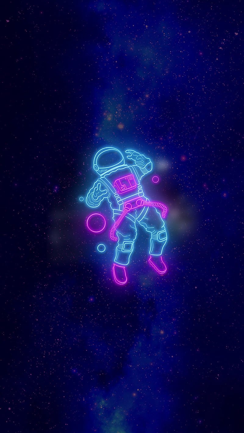 Astronaut Neon, astronaut, blue, space neon astronaut, HD phone wallpaper |  Peakpx