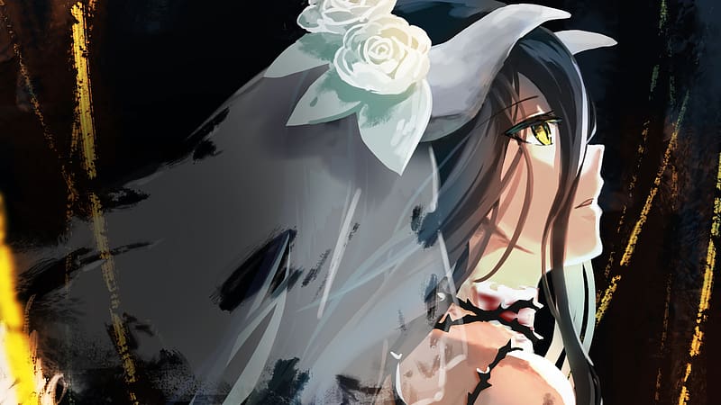 Anime, Overlord, Bride, Albedo (Overlord), HD wallpaper