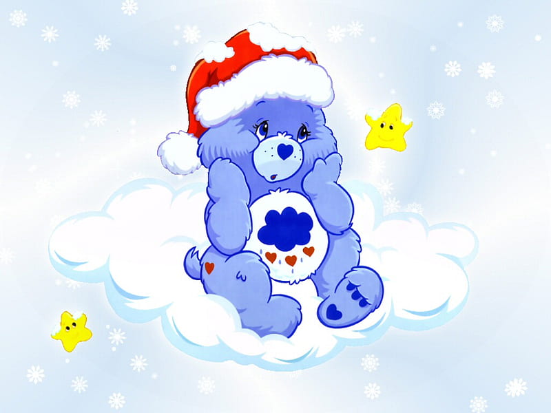 Care Bears Grumpy Christmas, bear, bears, grumpy, care, HD wallpaper