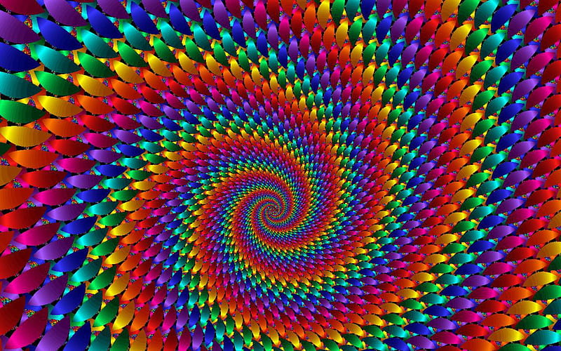 Psychedelic Spiral, sections, psicodelia, spiral, swiral, colors, abstract, multi, HD wallpaper