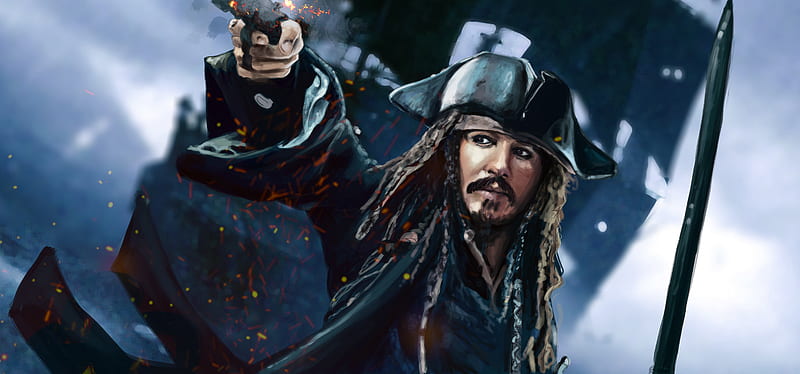 Jack Sparrow Artwork, jack-sparrow, artist, artwork, digital-art, johnny-depp, HD wallpaper