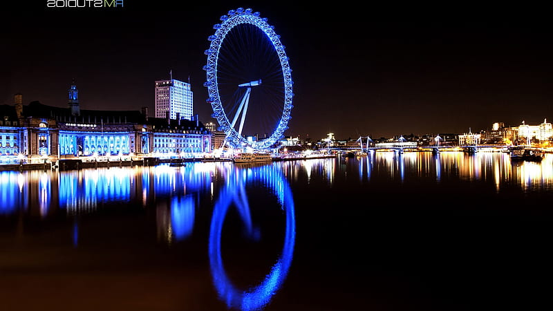 London Eye River Thames, world, london, nature, HD wallpaper