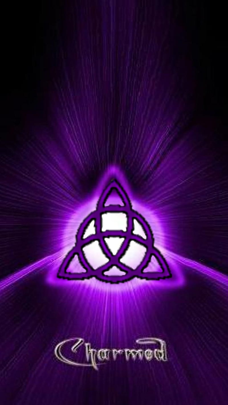 Purple Pagan, spiritual, triquetra, witch, HD phone wallpaper
