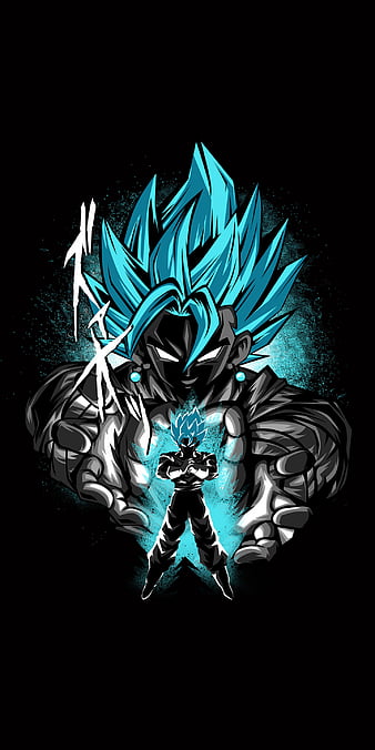 NEON GOKU, black, blue, amazing, light, hero, superhero, game, HD phone  wallpaper