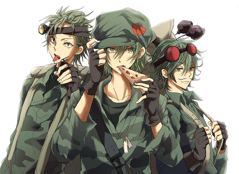 We're ready, goggles, guerra, male, grenade, necklace, food, bomb, hat, gloves, cool, anime, pizza, weapon, happy tree friends, HD wallpaper