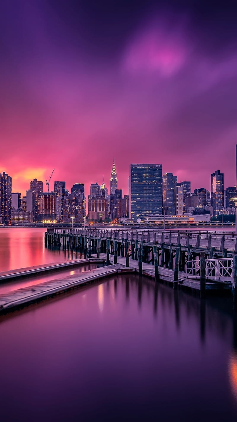 Desktop Wallpapers New York City USA Bay Night Cities 600x800