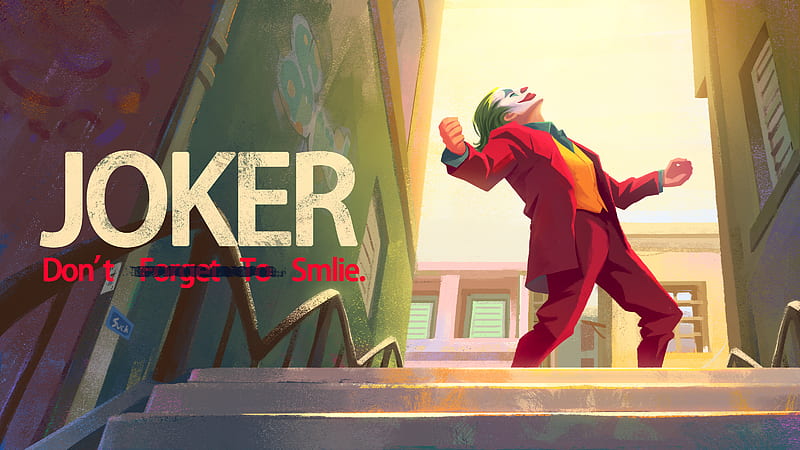 Joker Dont Forget To Smile, joker-movie, joker, superheroes, supervillain, HD wallpaper