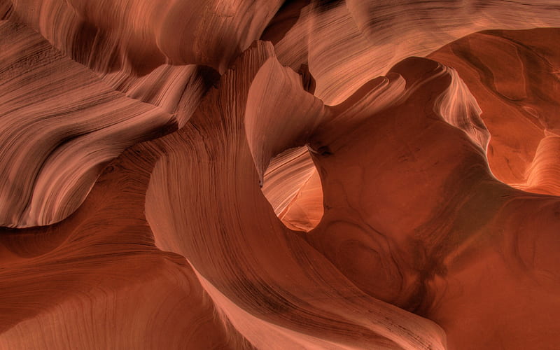 Antelope Canyon, orange rocks, sandy rocks, red canyon, Page, Arizona, USA, Upper Antelope Canyon, HD wallpaper