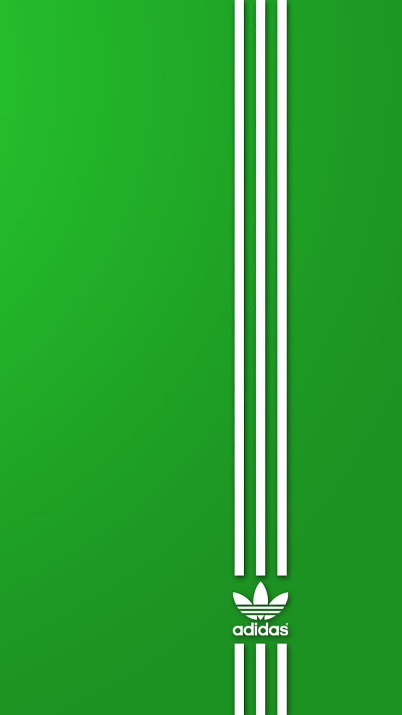 Adidas, brand, green, logo, HD phone wallpaper