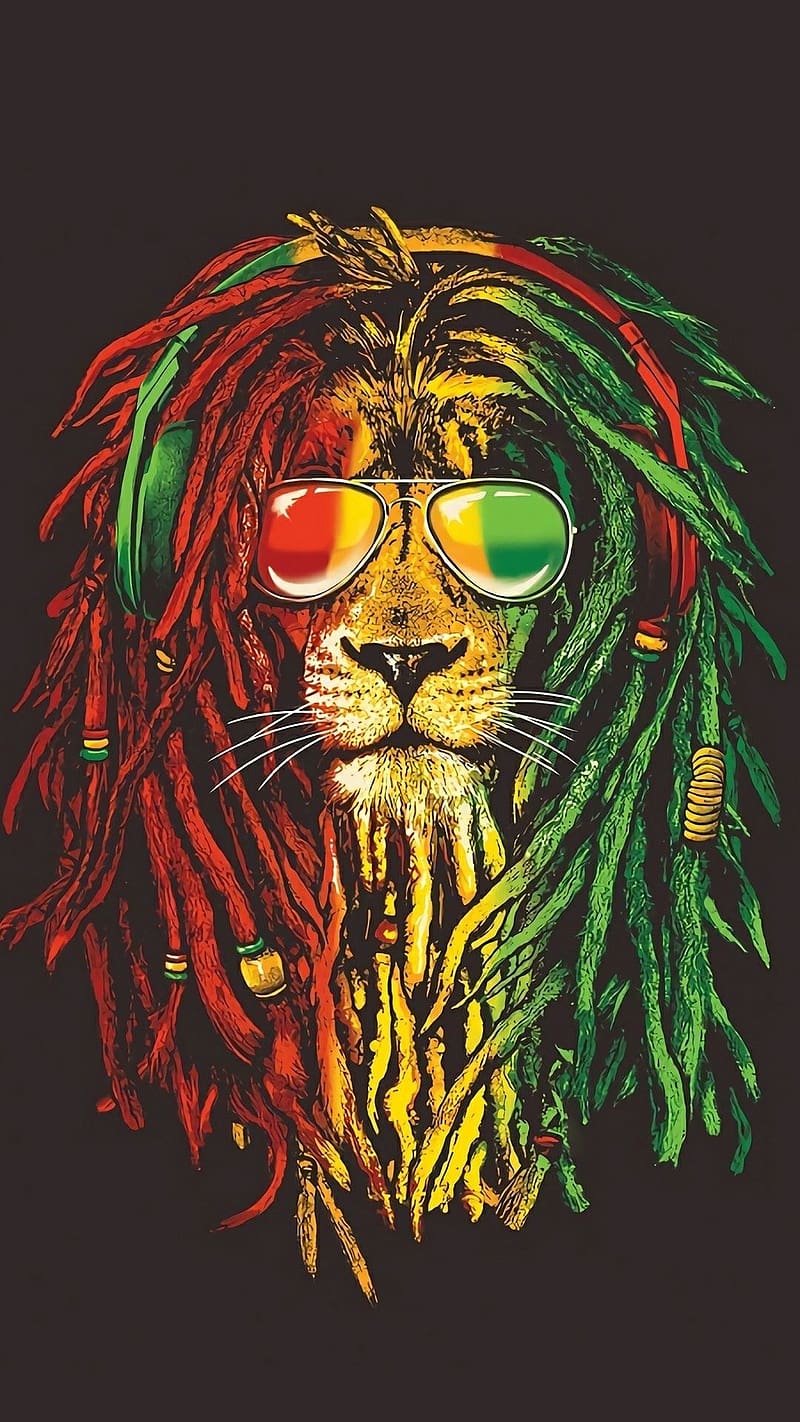 Tiger Lion, Reggae, reggae lion, king of the jungle, wild animal, HD phone wallpaper