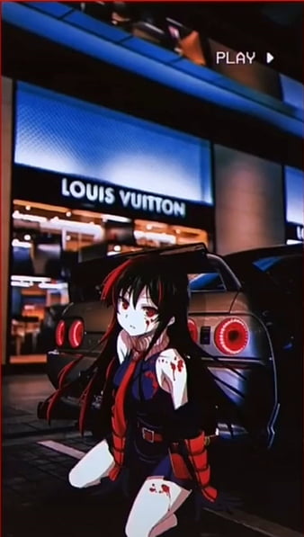 Anime x Jdm, car, HD phone wallpaper