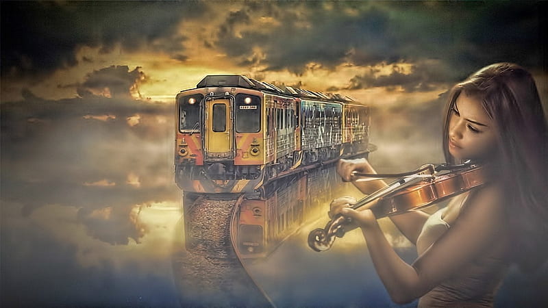 musician train wallpaper